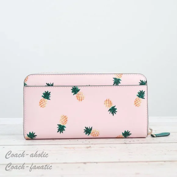 NWT Kate Spade Marlee Pineapple Printed Large Continental Wallet in Pink Multi - Picture 2 of 8